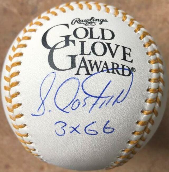 Luis Castillo (2b) Signed Rawlings Official Gold Glove Baseball - w/3x GG Insc. - PastPros