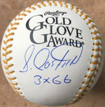 Luis Castillo (2b) Signed Rawlings Official Gold Glove Baseball - w/3x GG Insc. - PastPros