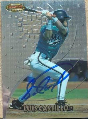 Luis Castillo Signed 1997 Bowman's Best Baseball Card - Florida Marlins - PastPros