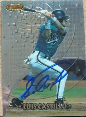 Luis Castillo Signed 1997 Bowman's Best Baseball Card - Florida Marlins