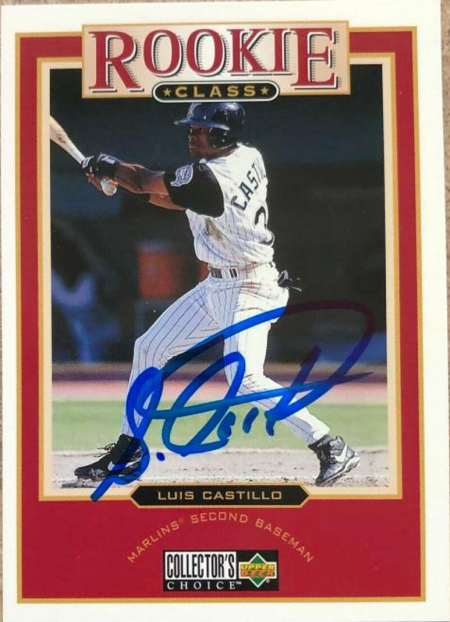 Luis Castillo Signed 1997 Collector's Choice Baseball Card - Florida Marlins - PastPros