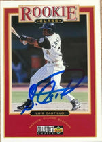 Luis Castillo Signed 1997 Collector's Choice Baseball Card - Florida Marlins