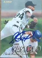 Luis Castillo Signed 1997 Fleer Baseball Card - Florida Marlins