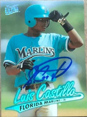 Luis Castillo Signed 1997 Fleer Ultra Baseball Card - Florida Marlins