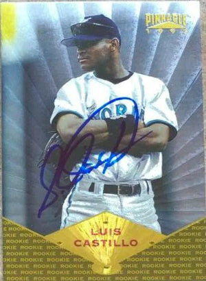 Luis Castillo Signed 1997 Pinnacle Museum Collection Baseball Card - Florida Marlins