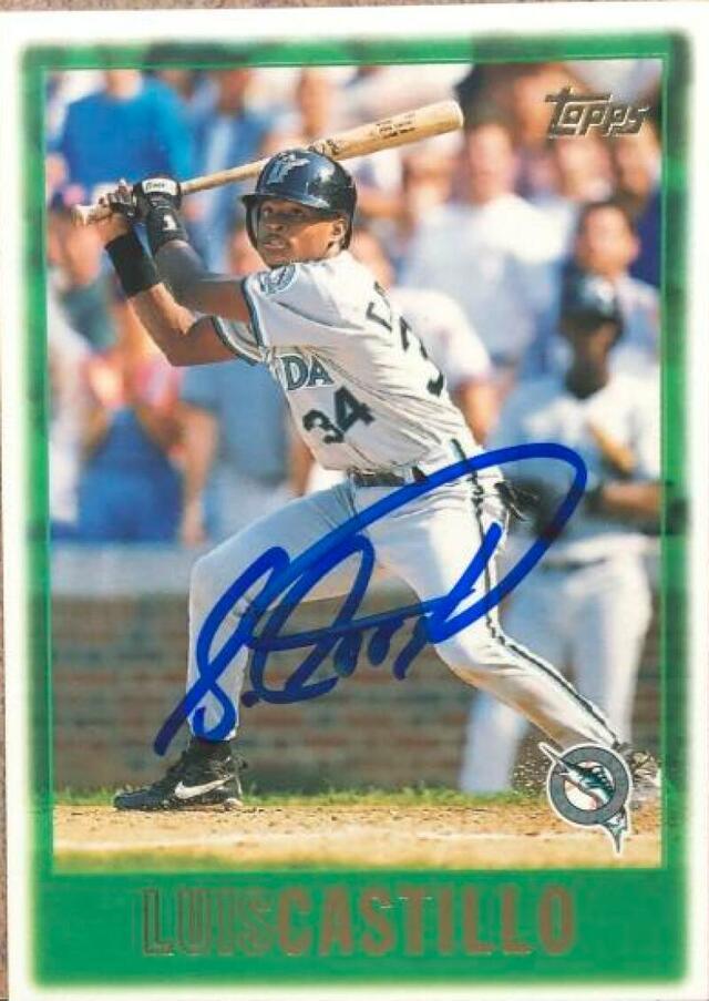 Luis Castillo Signed 1997 Topps Baseball Card - Florida Marlins - PastPros