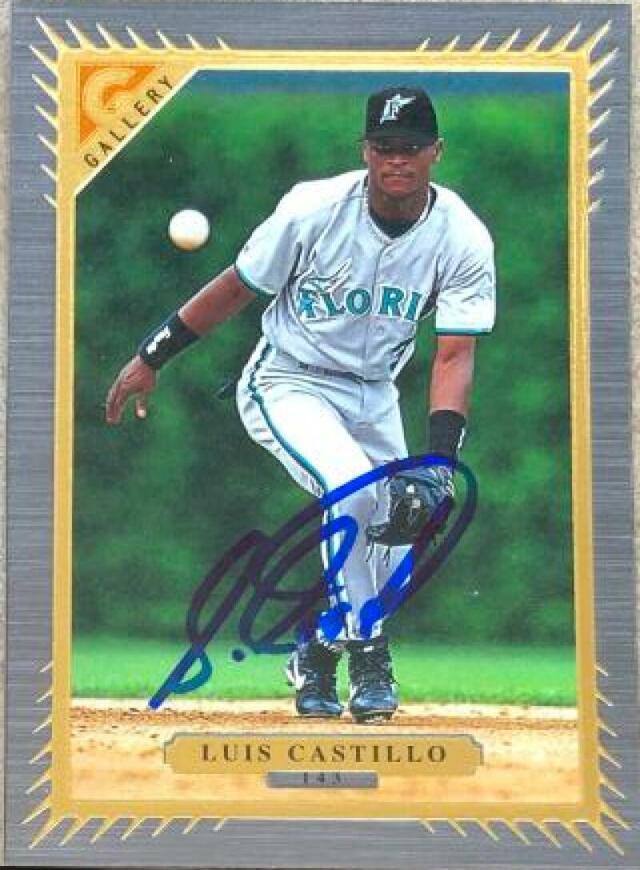 Luis Castillo Signed 1997 Topps Gallery Baseball Card - Florida Marlins - PastPros