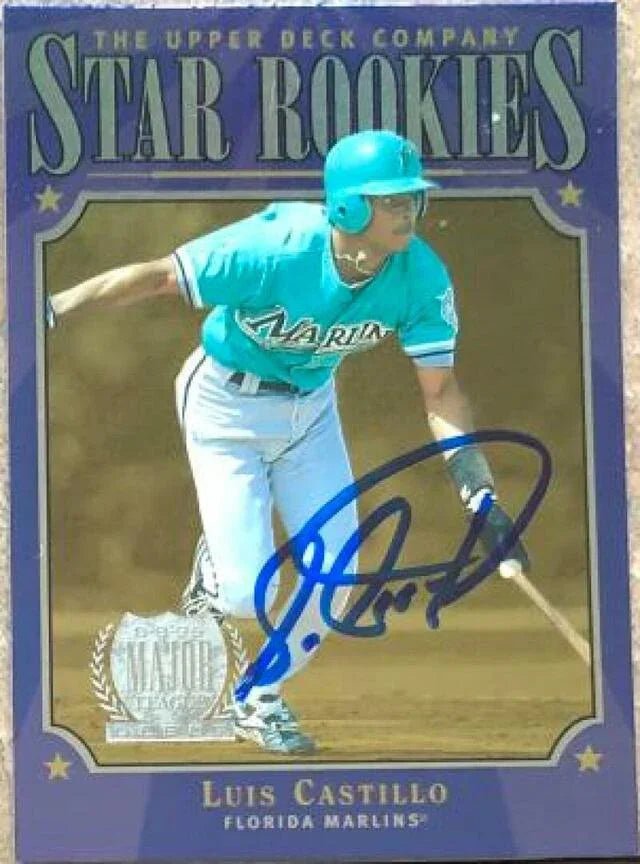 Luis Castillo Signed 1997 Upper Deck Baseball Card - Florida Marlins
