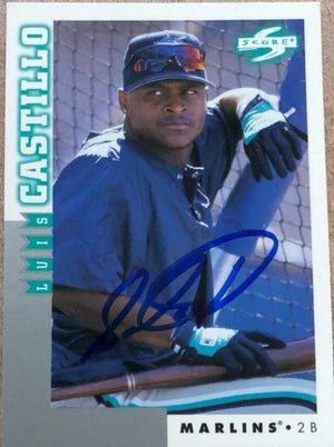 Luis Castillo Signed 1998 Score Rookies & Traded Baseball Card - Florida Marlins