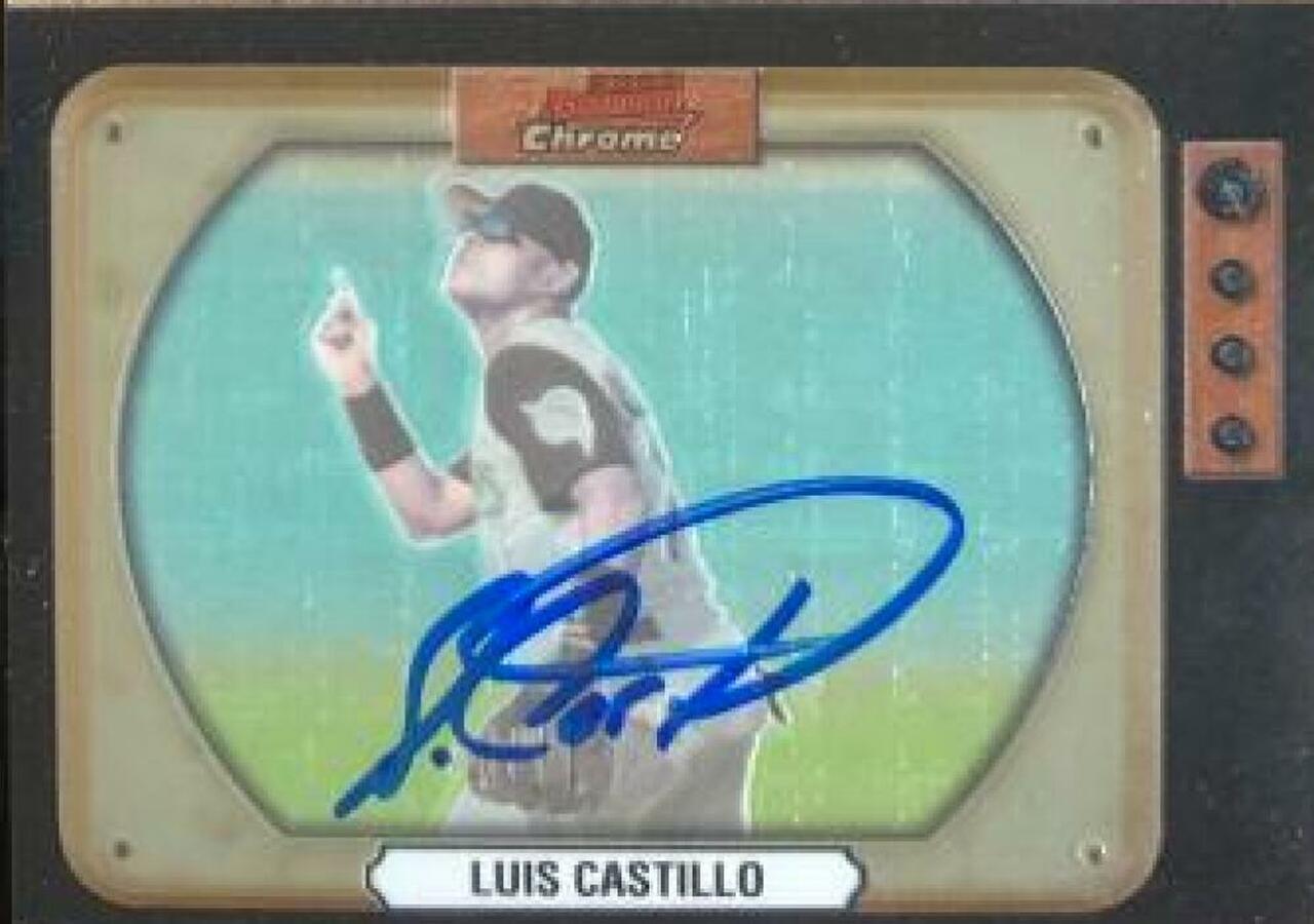 Luis Castillo Signed 2000 Bowman Chrome Baseball Card - Florida Marlins - PastPros