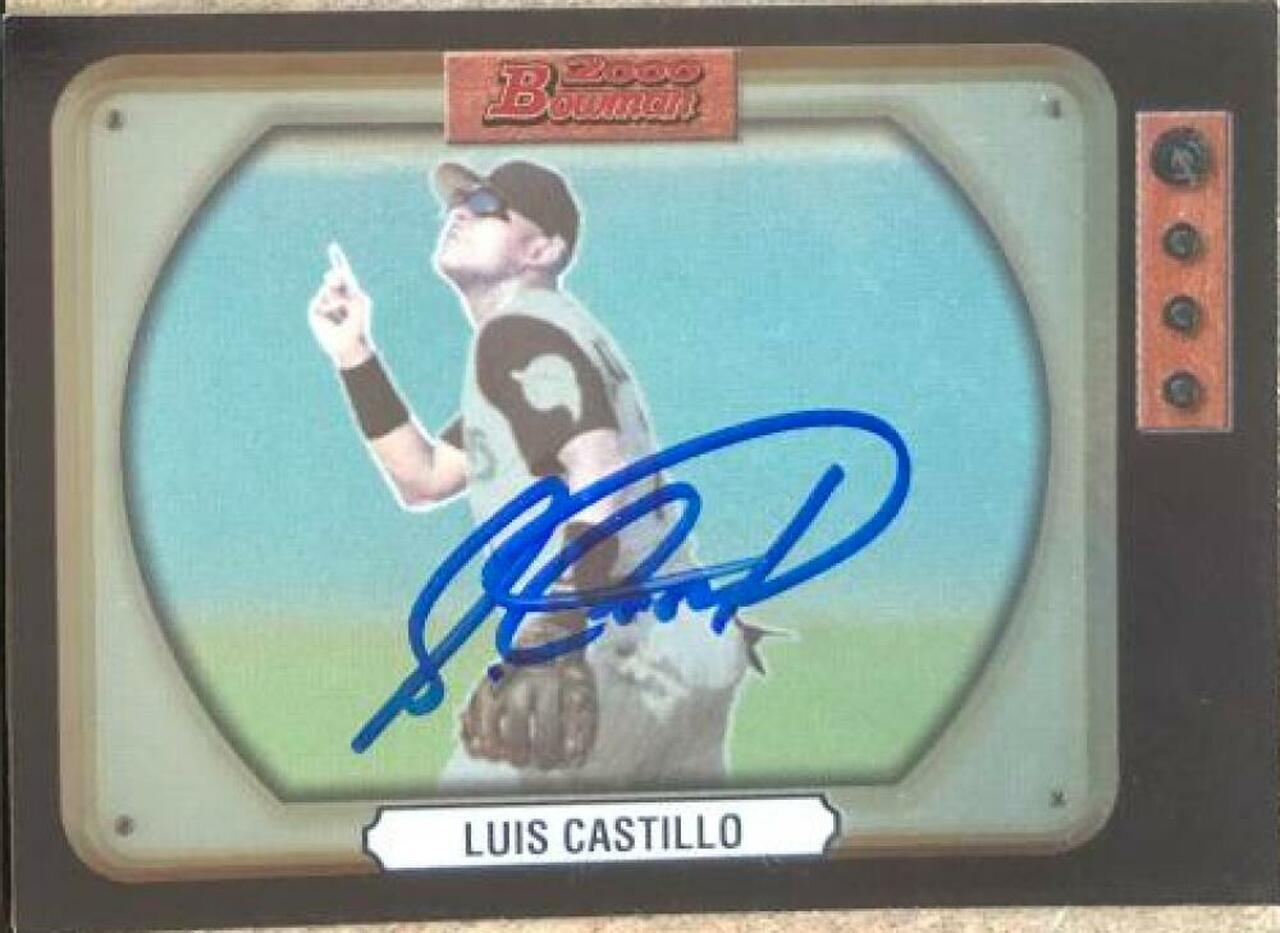 Luis Castillo Signed 2000 Bowman Retro Future Baseball Card - Florida Marlins - PastPros