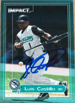 Luis Castillo Signed 2000 Fleer Impact Baseball Card - Florida Marlins
