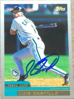 Luis Castillo Signed 2000 Topps Baseball Card - Florida Marlins - PastPros