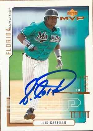 Luis Castillo Signed 2000 Upper Deck MVP Baseball Card - Florida Marlins