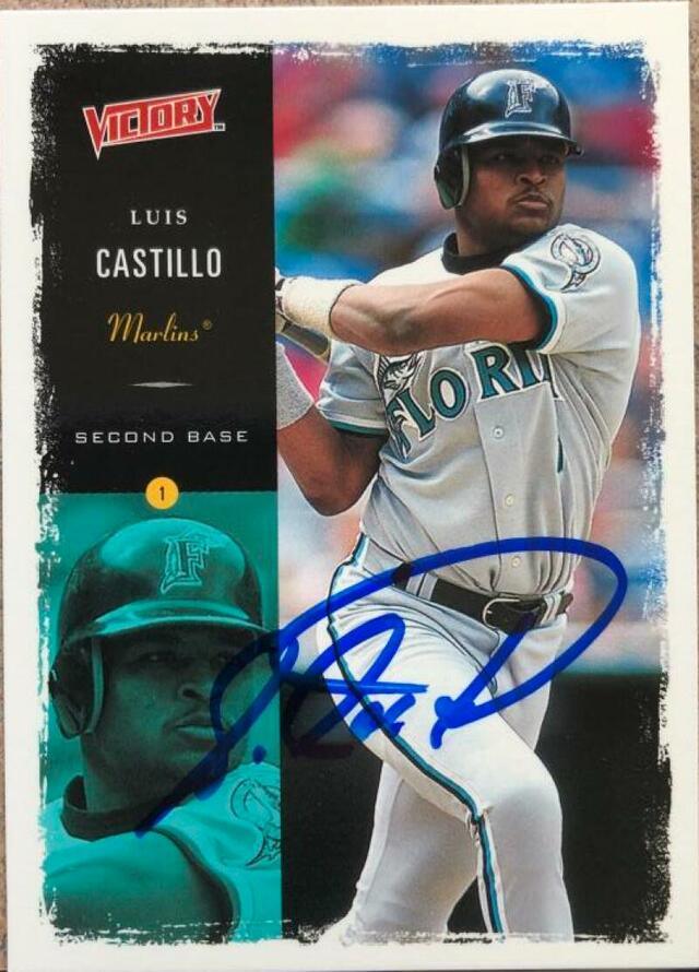 Luis Castillo Signed 2000 Upper Deck Victory Baseball Card - Florida Marlins - PastPros