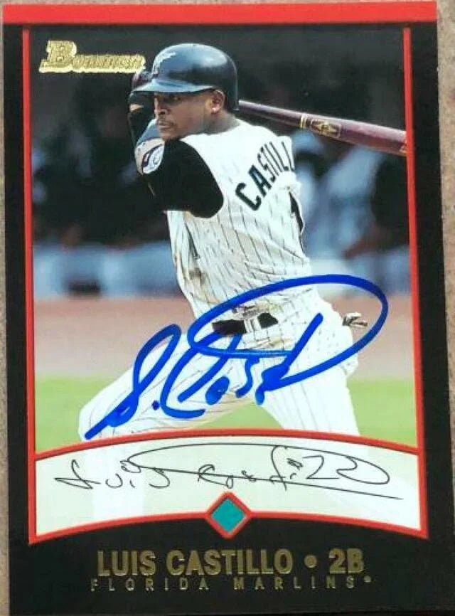 Luis Castillo Signed 2001 Bowman Baseball Card - Florida Marlins
