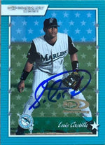 Luis Castillo Signed 2001 Donruss Baseball Card - Florida Marlins