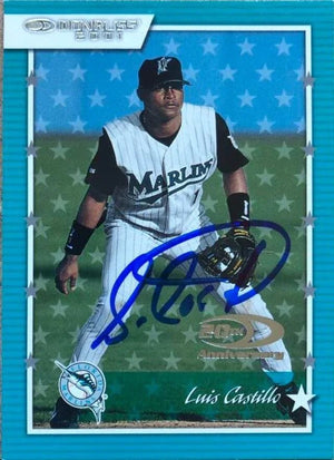 Luis Castillo Signed 2001 Donruss Baseball Card - Florida Marlins