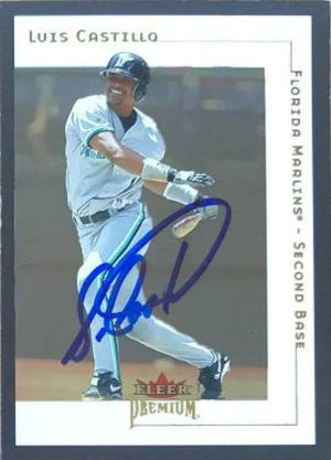 Luis Castillo Signed 2001 Fleer Premium Baseball Card - Florida Marlins