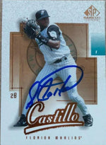 Luis Castillo Signed 2001 SP Game Bat Baseball Card - Florida Marlins