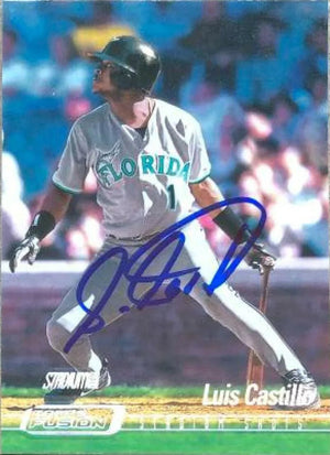 Luis Castillo Signed 2001 Topps Fusion Baseball Card - Florida Marlins