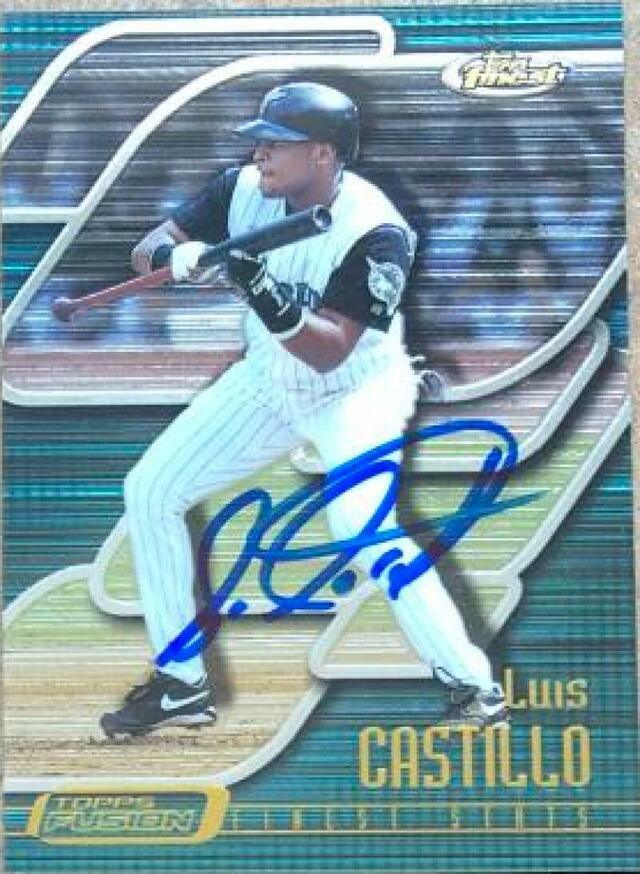 Luis Castillo Signed 2001 Topps Fusion Baseball Card - Florida Marlins - PastPros