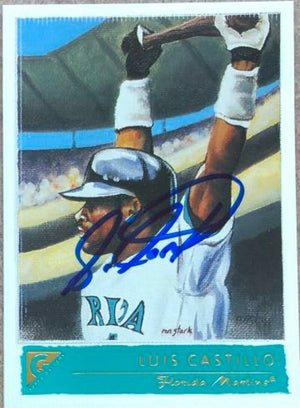 Luis Castillo Signed 2001 Topps Gallery Baseball Card - Florida Marlins - PastPros