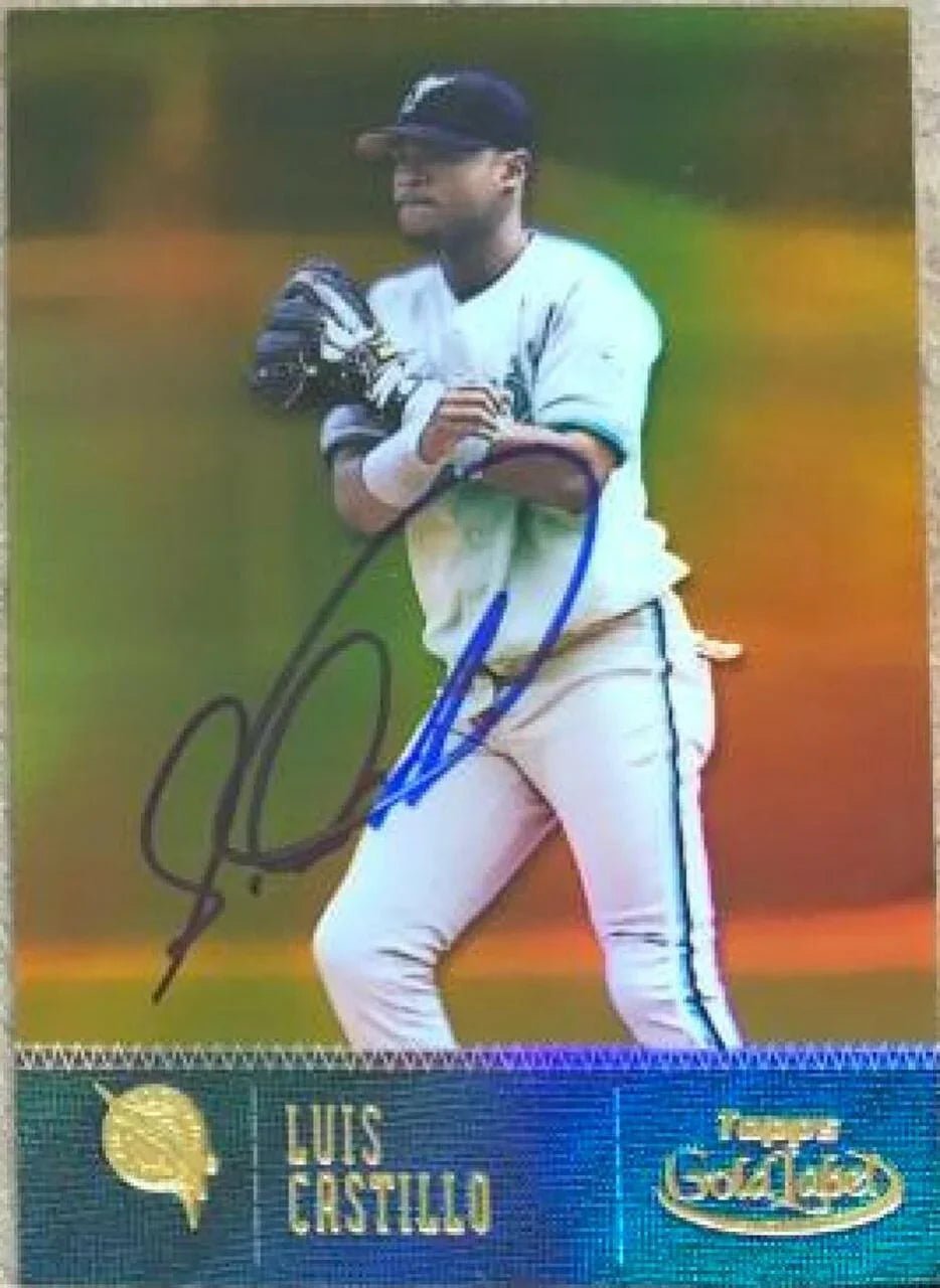Luis Castillo Signed 2001 Topps Gold Label Class 2 Baseball Card - Florida Marlins