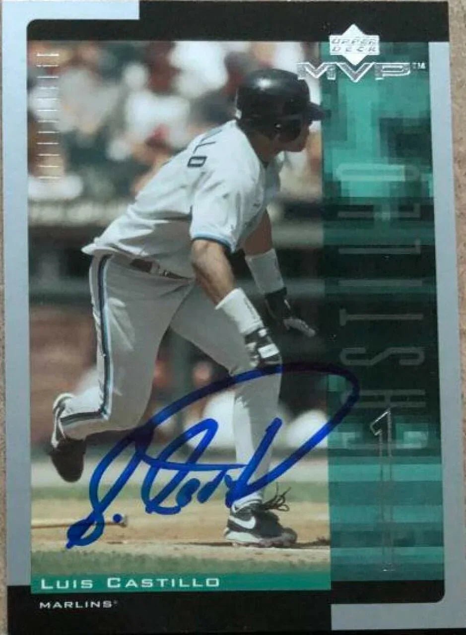 Luis Castillo Signed 2001 Upper Deck MVP Baseball Card - Florida Marlins