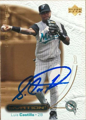 Luis Castillo Signed 2001 Upper Deck Ovation Baseball Card - Florida Marlins - PastPros