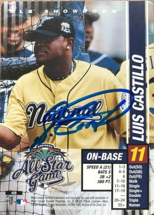 Luis Castillo Signed 2002 MLB Showdown All - Star Baseball Card - Florida Marlins - PastPros