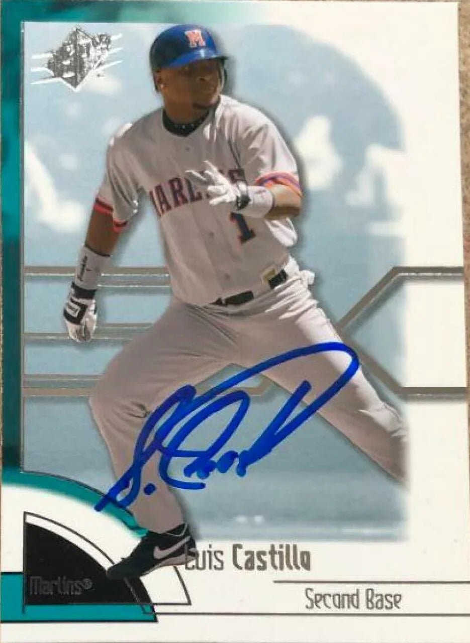 Luis Castillo Signed 2002 SPx Baseball Card - Florida Marlins