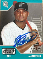 Luis Castillo Signed 2002 Upper Deck 40-Man Baseball Card - Florida Marlins