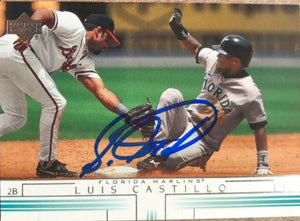 Luis Castillo Signed 2002 Upper Deck Baseball Card - Florida Marlins