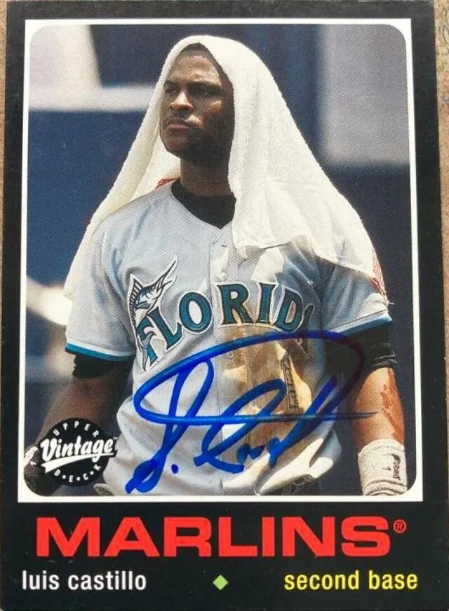 Luis Castillo Signed 2002 Upper Deck Vintage Baseball Card - Florida Marlins