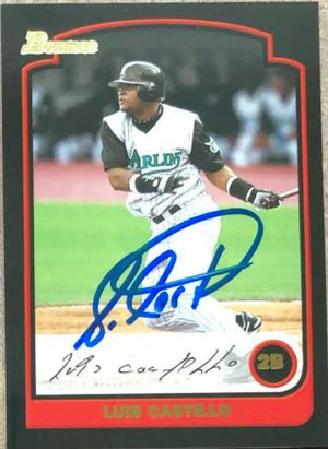 Luis Castillo Signed 2003 Bowman Baseball Card - Florida Marlins - PastPros