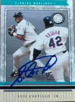 Luis Castillo Signed 2003 Fleer Patchworks Baseball Card - Florida Marlins