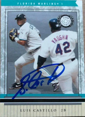 Luis Castillo Signed 2003 Fleer Patchworks Baseball Card - Florida Marlins
