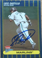 Luis Castillo Signed 2003 Fleer Platinum (Platinum Finish) Baseball Card - Florida Marlins - PastPros