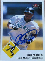 Luis Castillo Signed 2003 Fleer Tradition Baseball Card - Florida Marlins