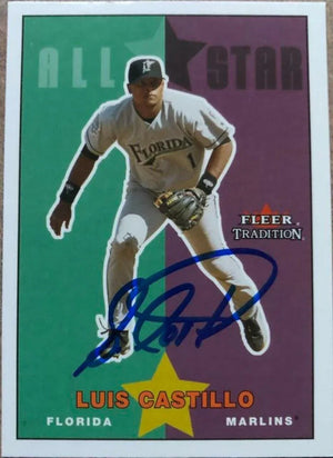 Luis Castillo Signed 2003 Fleer Tradition Update Baseball Card - Florida Marlins