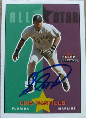 Luis Castillo Signed 2003 Fleer Tradition Update Baseball Card - Florida Marlins - PastPros