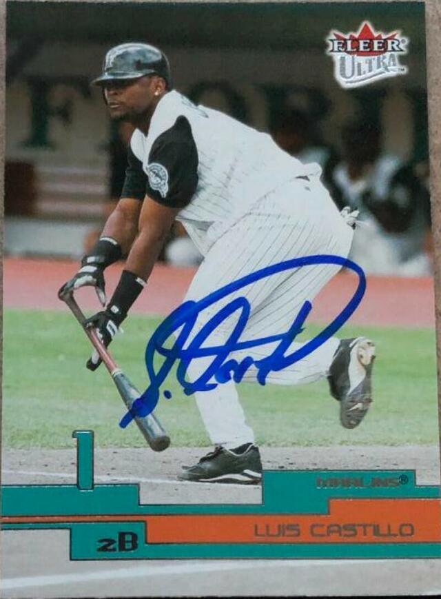 Luis Castillo Signed 2003 Fleer Ultra Baseball Card - Florida Marlins - PastPros