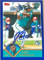 Luis Castillo Signed 2003 Topps Baseball Card - Florida Marlins