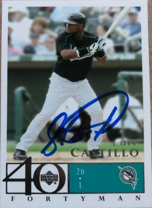 Luis Castillo Signed 2003 Upper Deck 40-Man Baseball Card - Florida Marlins