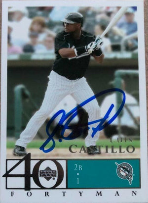 Luis Castillo Signed 2003 Upper Deck 40-Man Baseball Card - Florida Marlins - PastPros
