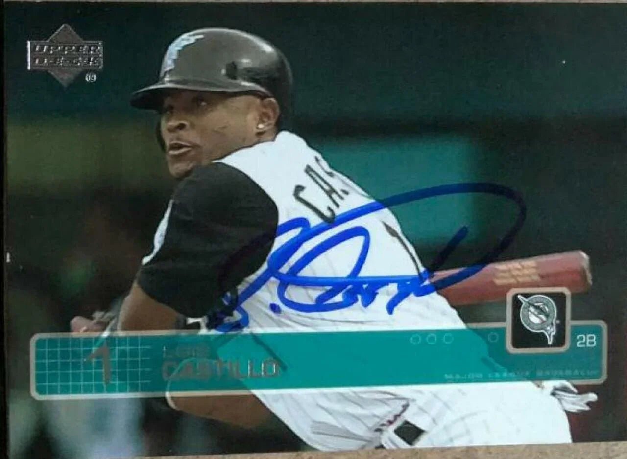 Luis Castillo Signed 2003 Upper Deck Baseball Card - Florida Marlins