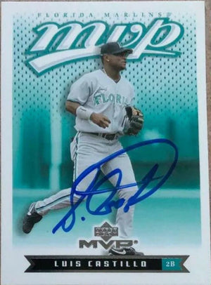 Luis Castillo Signed 2003 Upper Deck MVP Baseball Card - Florida Marlins