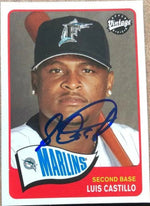 Luis Castillo Signed 2003 Upper Deck Vintage Baseball Card - Florida Marlins