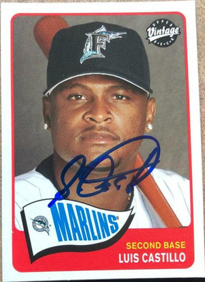 Luis Castillo Signed 2003 Upper Deck Vintage Baseball Card - Florida Marlins - PastPros